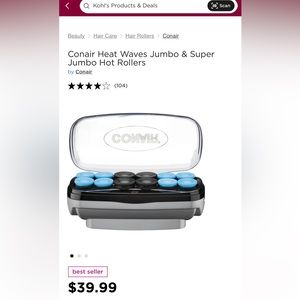 Conair Jumbo hot rollers used once.